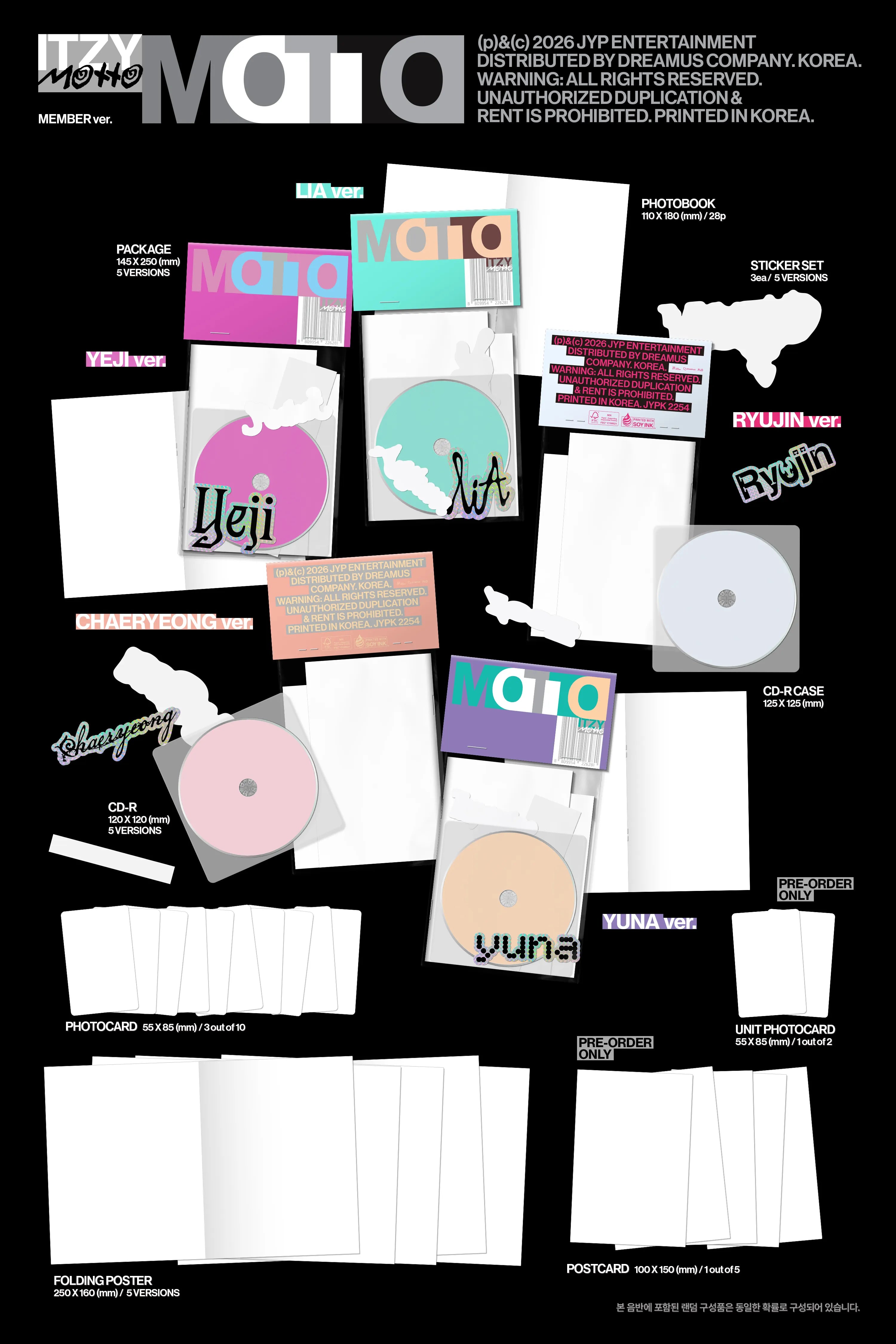 ITZY - MINI ALBUM <Motto> (Member Ver.) - FANS POB