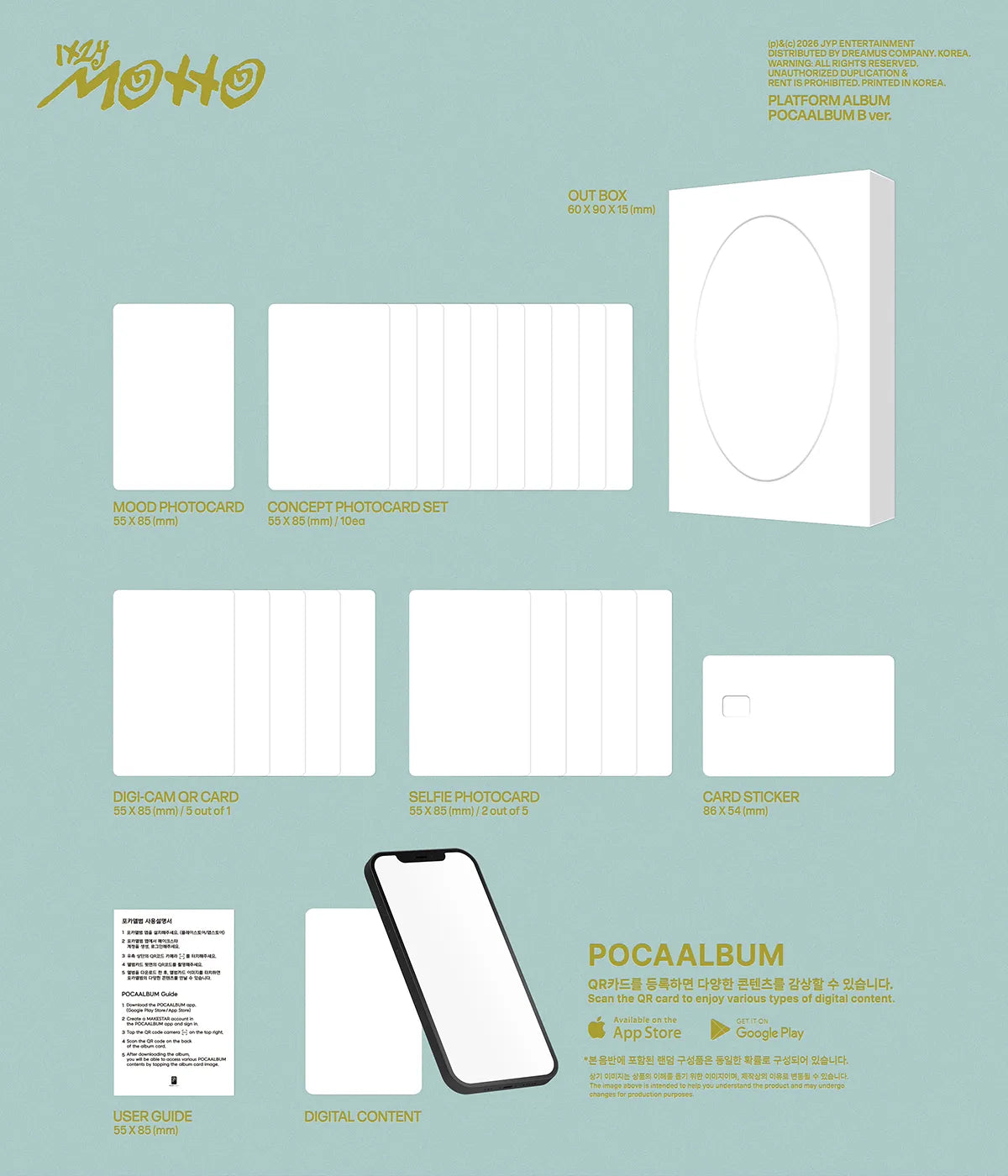 ITZY - MINI ALBUM <Motto> (POCAALBUM Ver.) - Withmuu POB