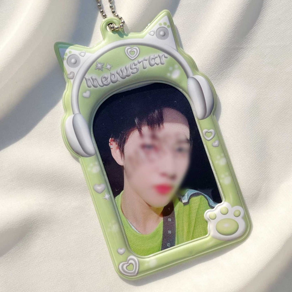 Mawstar Green Photo Card Holder Keyring