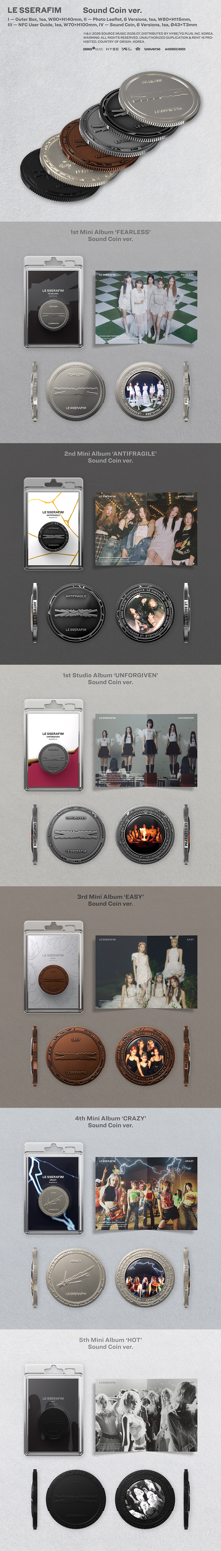 LE SSERAFIM - SOUND COIN ALBUM SET + Weverse Gift