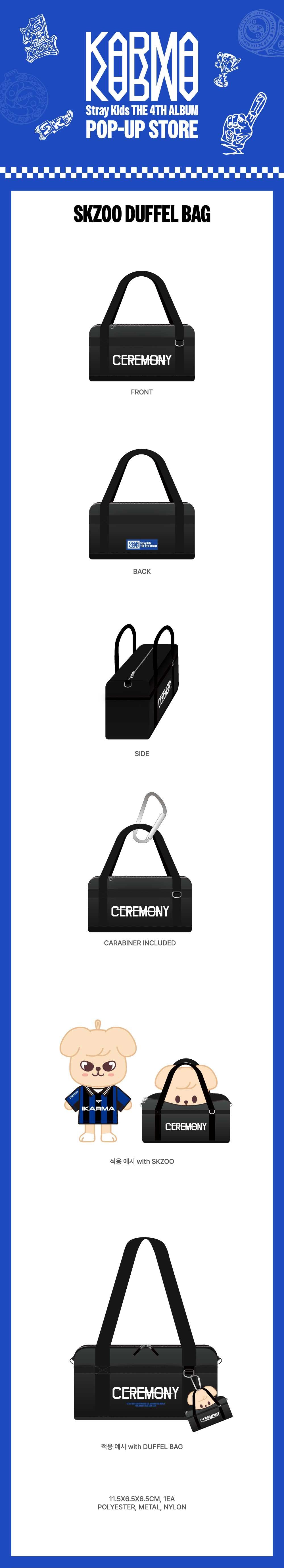[PRE-ORDER] STRAY KIDS - KARMA POP-UP MD SKZOO DUFFEL BAG