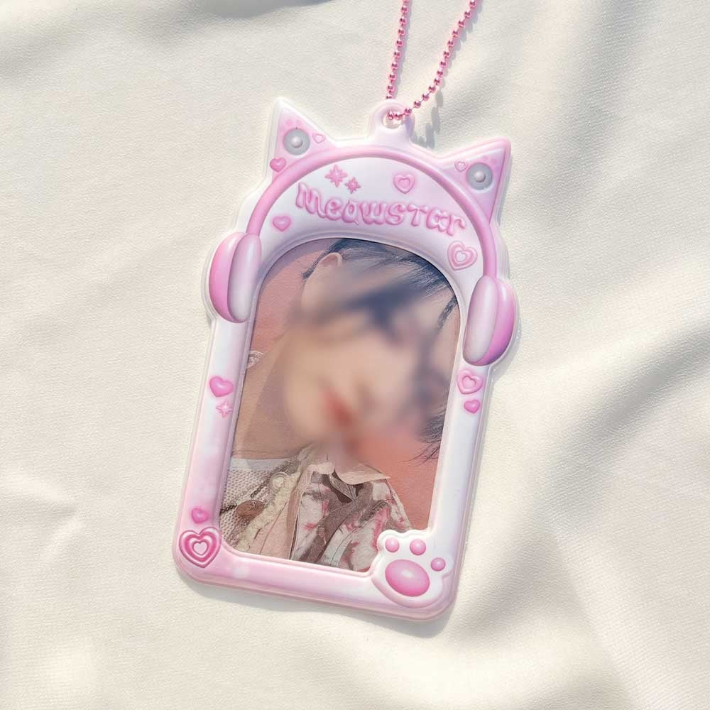 Myousta Pastel Pink Photocard Holder Keyring