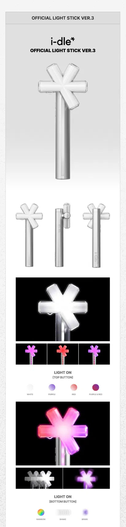 [PRE-ORDER] I-DLE - OFFICIAL LIGHT STICK VERSION 3