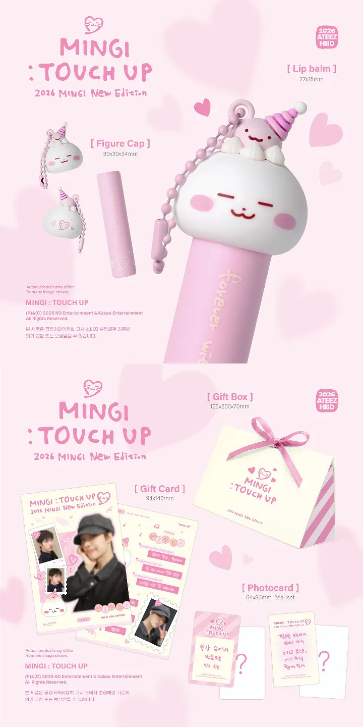 ATEEZ - [MINGI] : TOUCH UP - Lip Balm + Berriz POB (A1-6B08-201) - image 2
