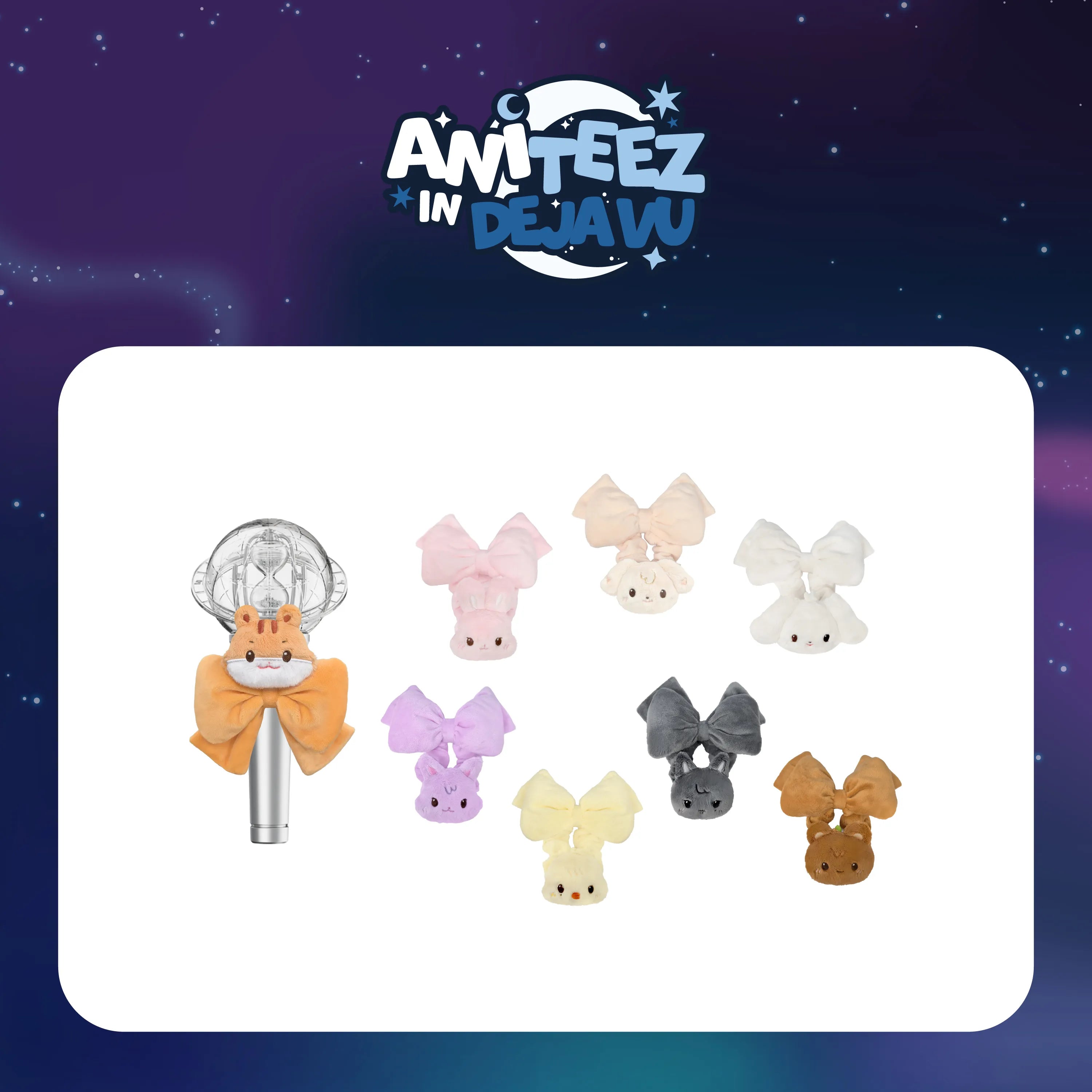 ATEEZ - TINY LIGHT STICK SCRUNCHIE - X ANITEEZ POP-UP [ANITEEZ IN DEJAVU] MD (A1-6B14-273) - image 1