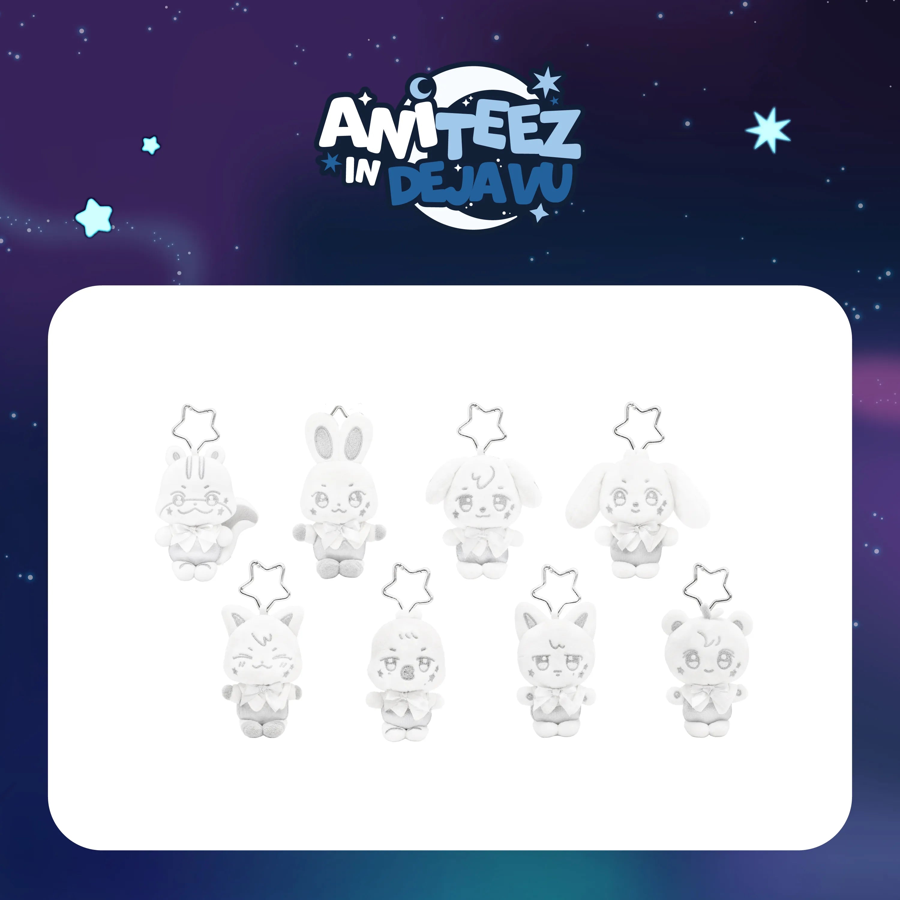 ATEEZ - SILVER ANITEEZ PLUSH KEYRING - X ANITEEZ POP-UP [ANITEEZ IN DEJAVU] MD (A1-6B14-297) - image 1