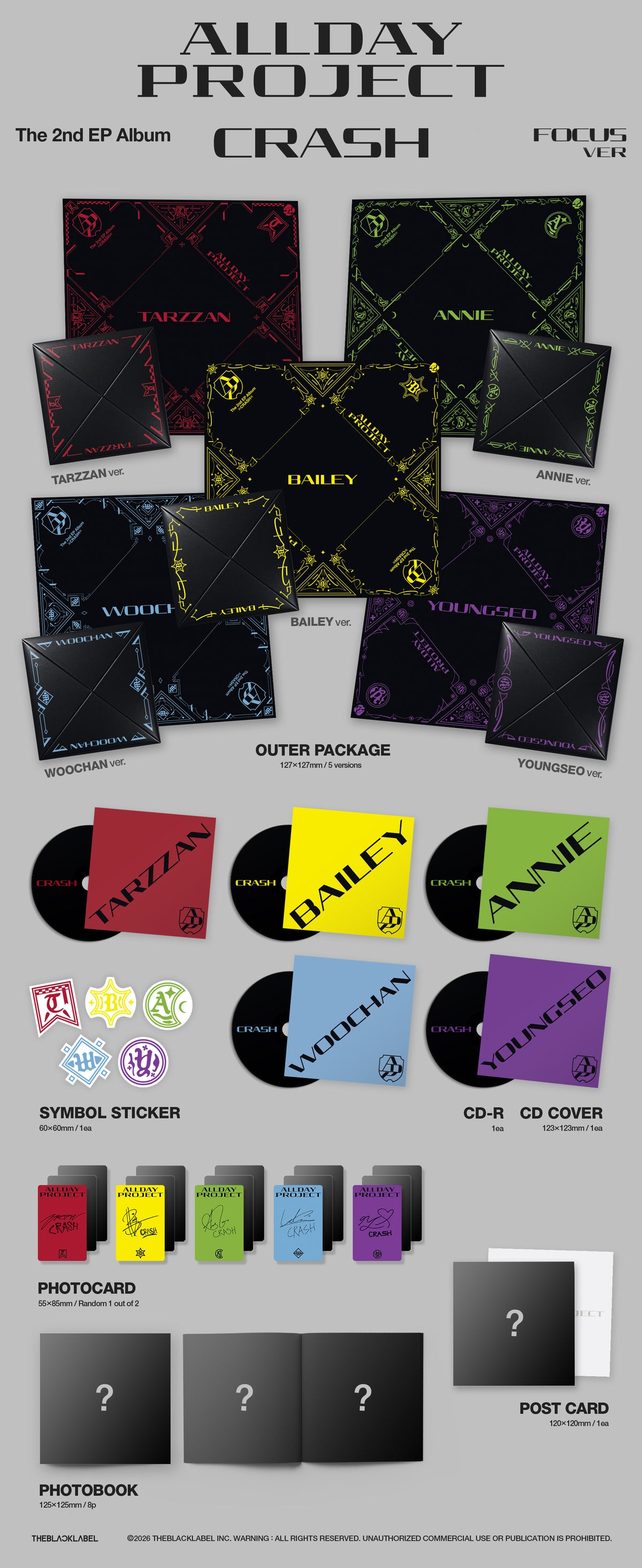 ALLDAY PROJECT - THE 2ND EP ALBUM [CRASH] FOCUS VER. (A13-6928-106) - image 2 [264cc38c62fc]