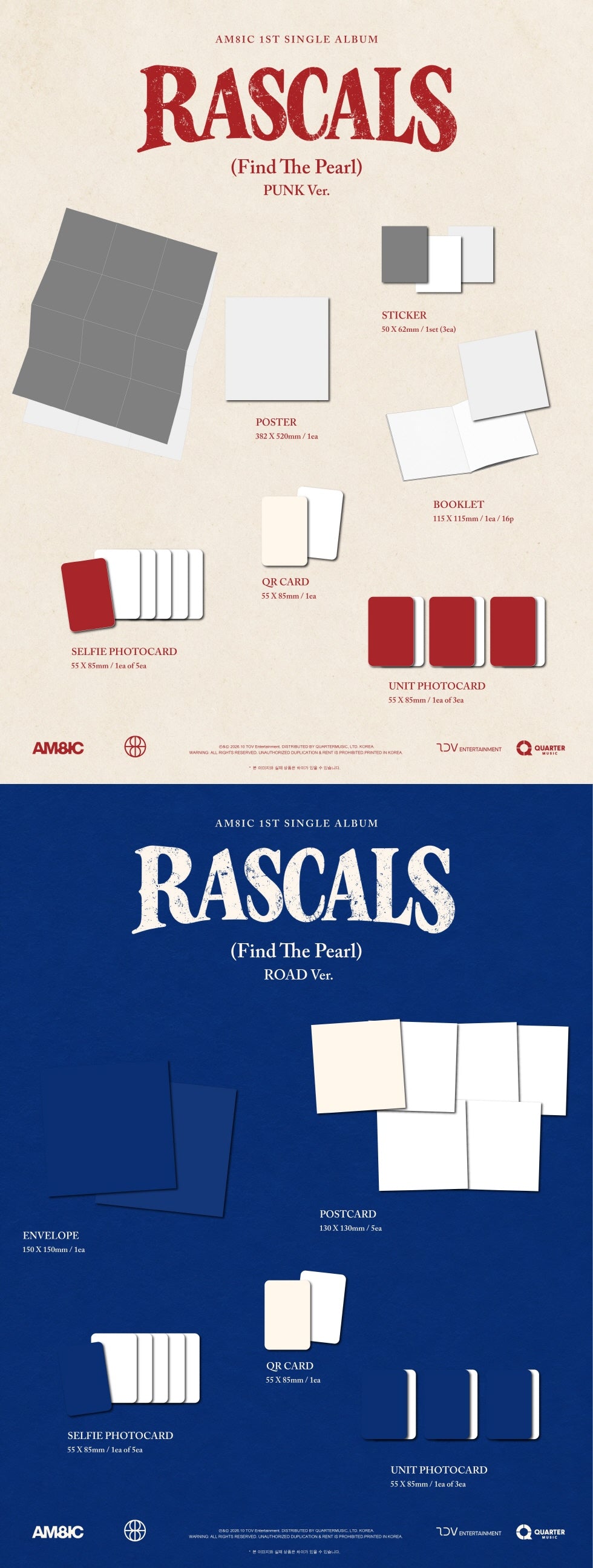 AM8IC - 1ST SINGLE ALBUM [RASCALS] (FIND THE PEARL) (A16-6A30-101) - image 2 [01d45c9aab0c]