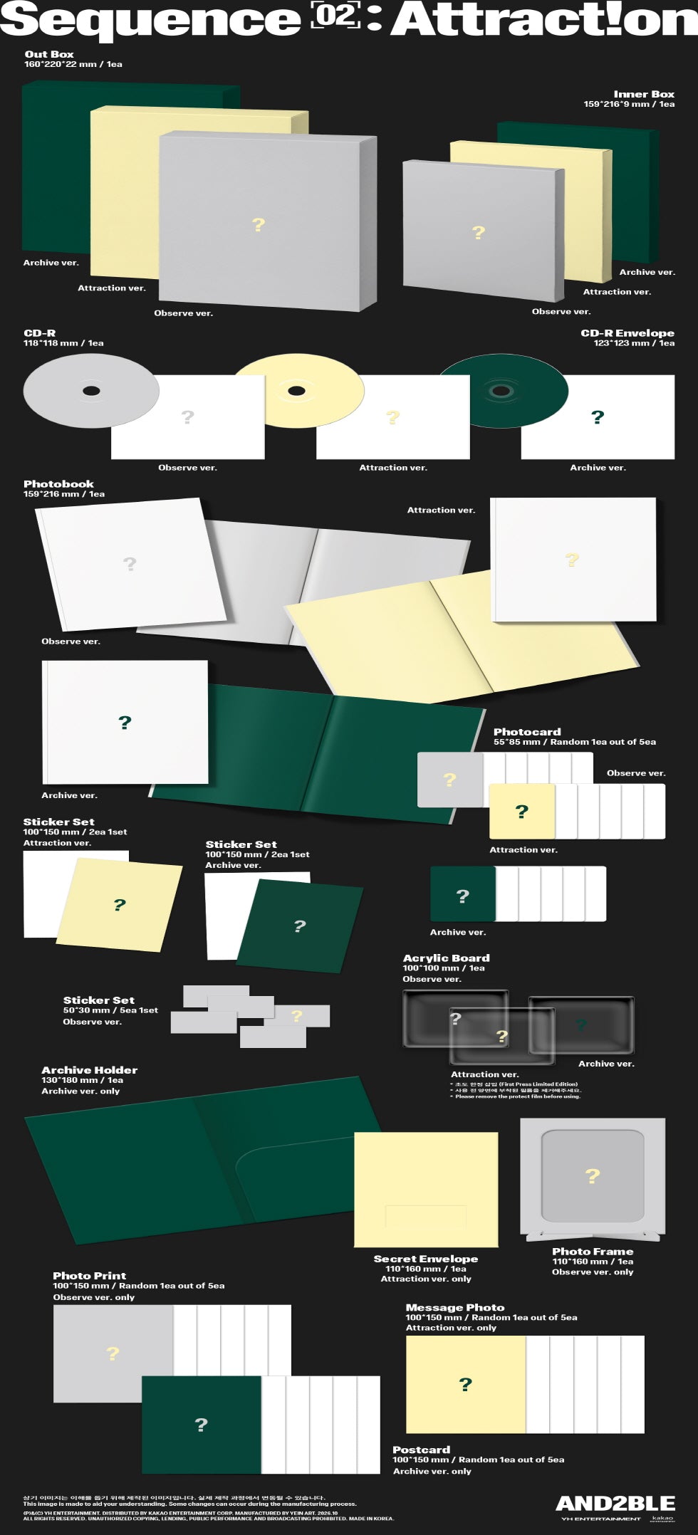 AND2BLE - 2ST MINI ALBUM [SEQUENCE 02: ATTRACTION] (A21-6A28-103) - image 2 [3723e36130f8]