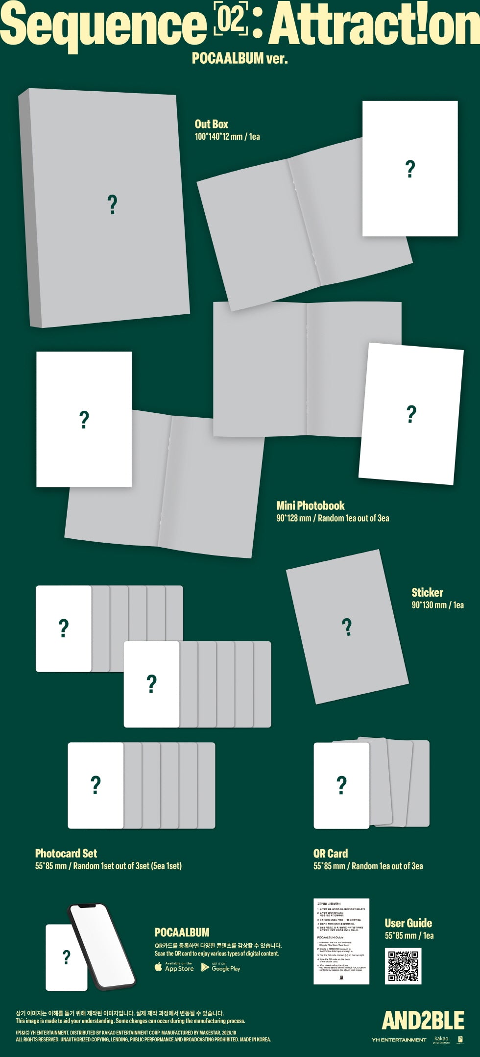 AND2BLE - 2ST MINI ALBUM [SEQUENCE 02: ATTRACTION] (POCAALBUM VER.) (A21-6A28-108) - image 2 [9097c6fd42fc]