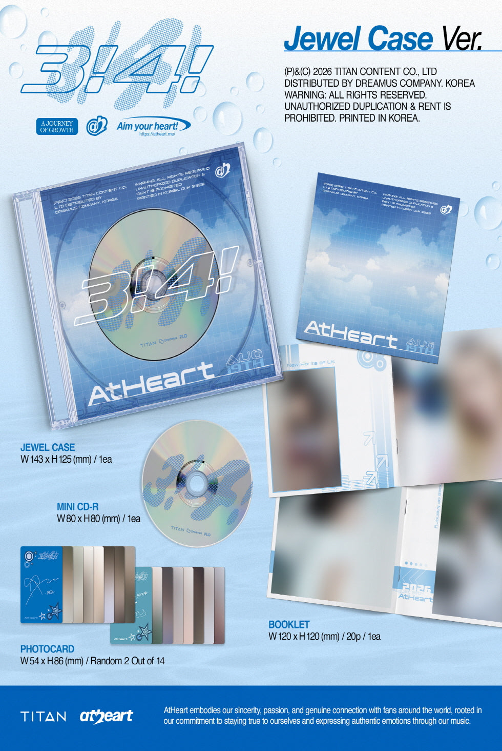 ATHEART - SINGLE ALBUM [3!4!] JEWEL CASE VER. (A22-6819-101) - image 2 [eb47a6fc3f88]
