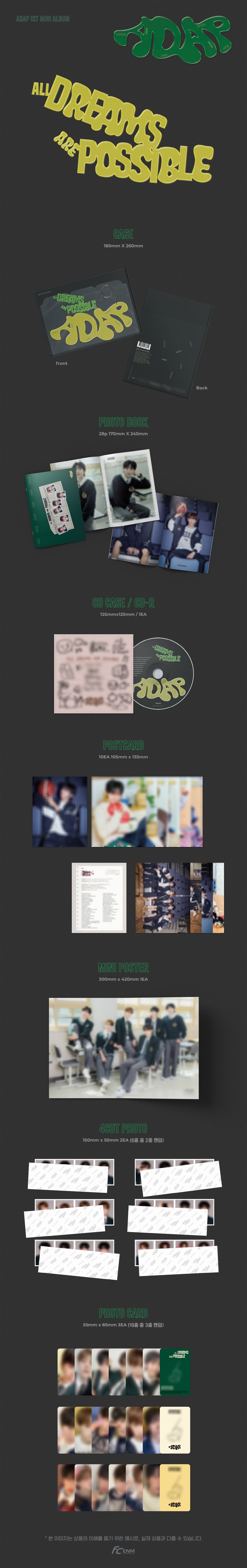 ADAP - 1ST MINI ALBUM [ALL DREAMS ARE POSSIBLE] (A30-6B06-102) - image 2 [e04ffb72ce3d]