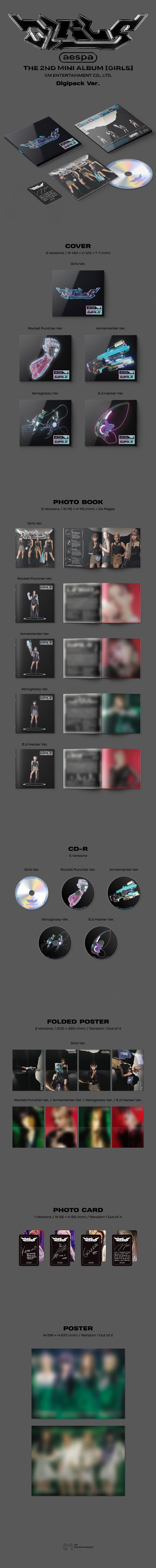 AESPA - GIRLS (2ND MINI ALBUM) DIGIPACK VER. (A4-2708-196) - image 2 [d15d14384d0d]