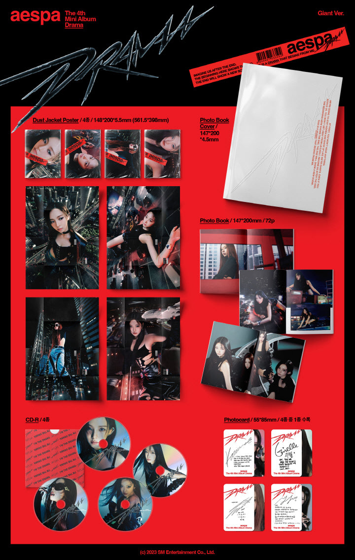 AESPA - 4TH MINI ALBUM [DRAMA] (GIANT VER.) (A4-3B10-187) - image 2 [db6b7c0d8c5c]