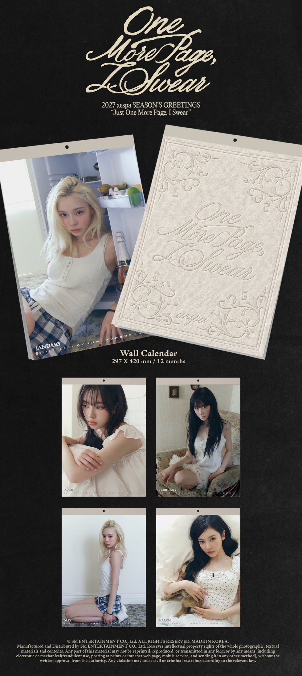 AESPA - 2027 WALL CALENDAR (A4-6C24-185) - image 2 [0cc5c1b675cc]