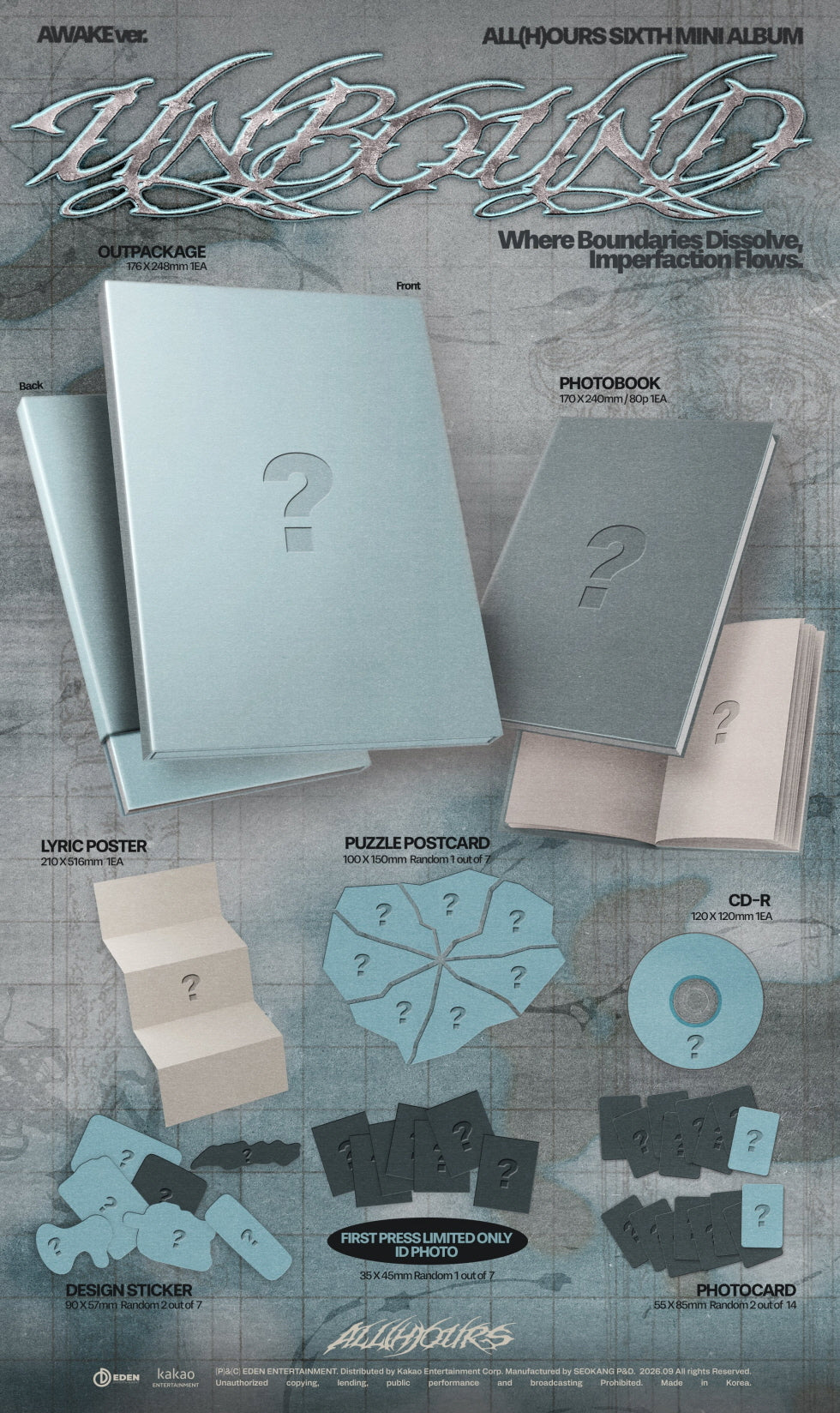 ALL(H)OURS - 6TH MINI ALBUM [UNBOUND] (A6-6910-101) - image 2 [91cfce0e1261]