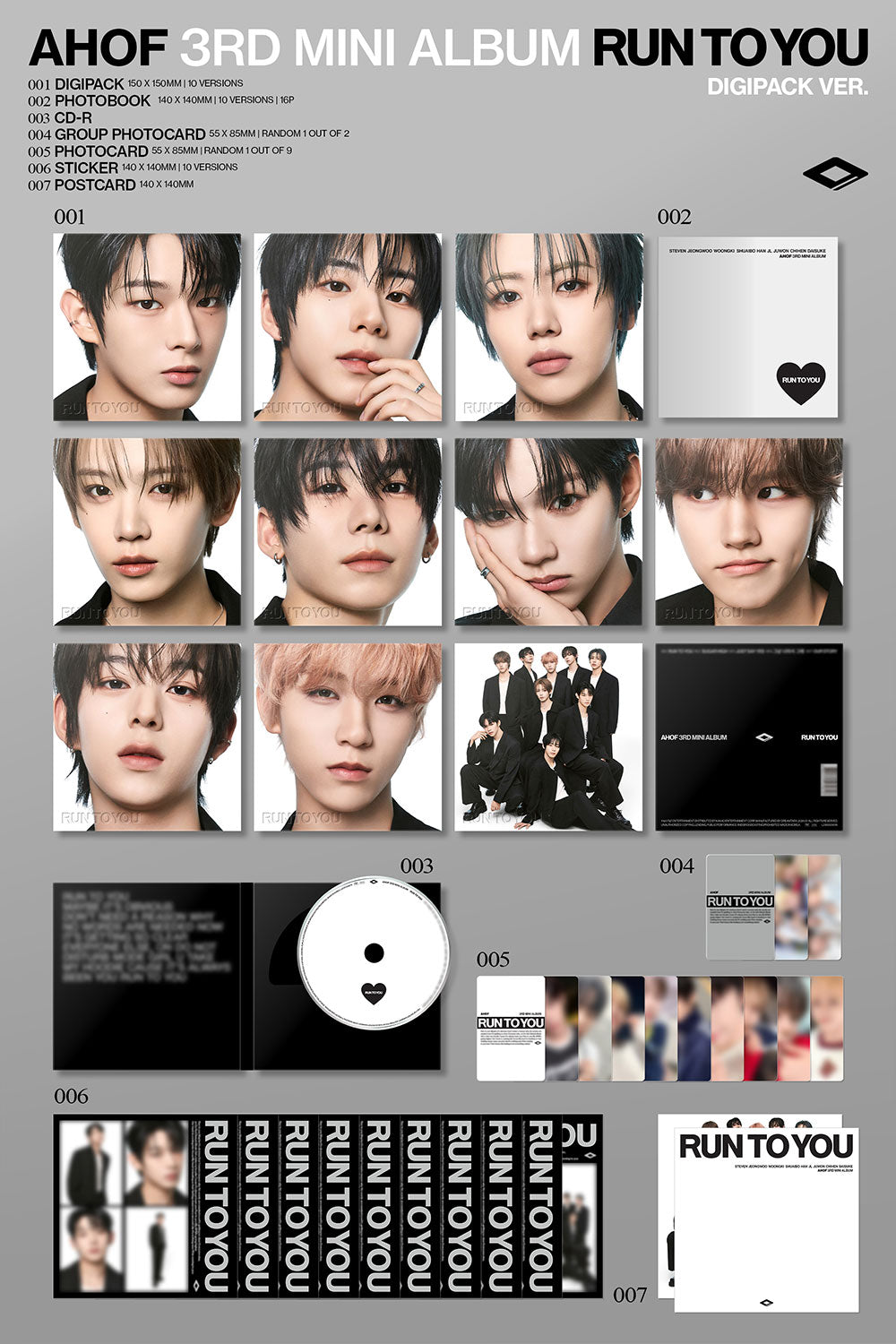 AHOF - 3RD MINI ALBUM [RUN TO YOU] (DIGIPACK VER.)