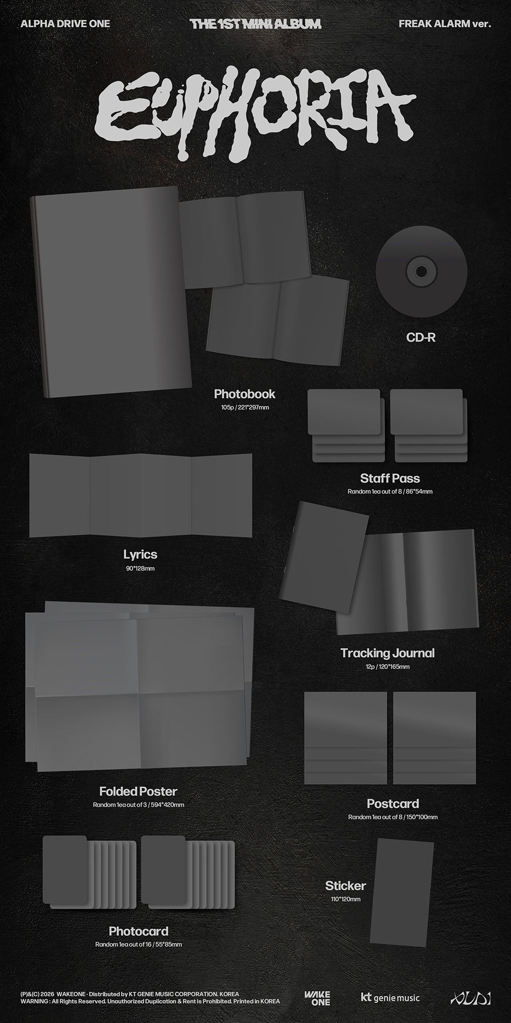 [PRE-ORDER] ALPHA DRIVE ONE - THE 1ST MINI ALBUM [EUPHORIA] FREAK ALARM VER.