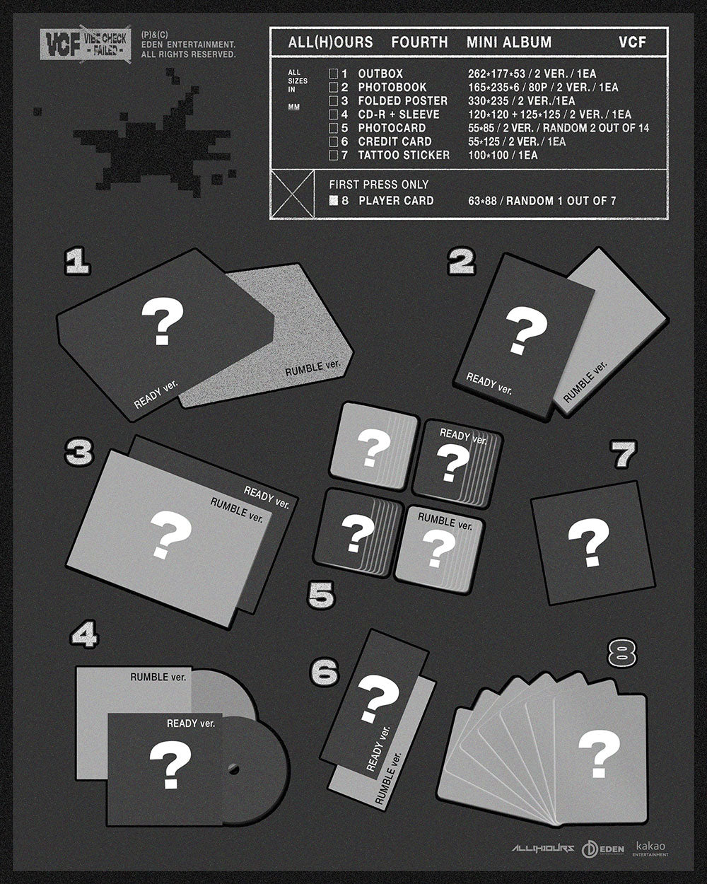 [PRE-ORDER] ALL(H)OURS - VCF (4TH MINI ALBUM) + APPLEMUSIC POB PHOTOCARD