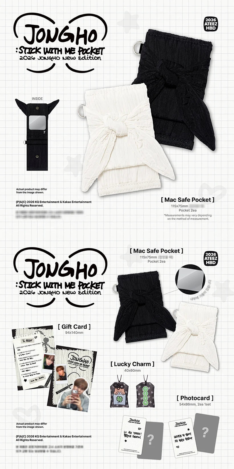 ATEEZ - JONGHO:STICK WITH ME POCKET - Mac Safe Pocket