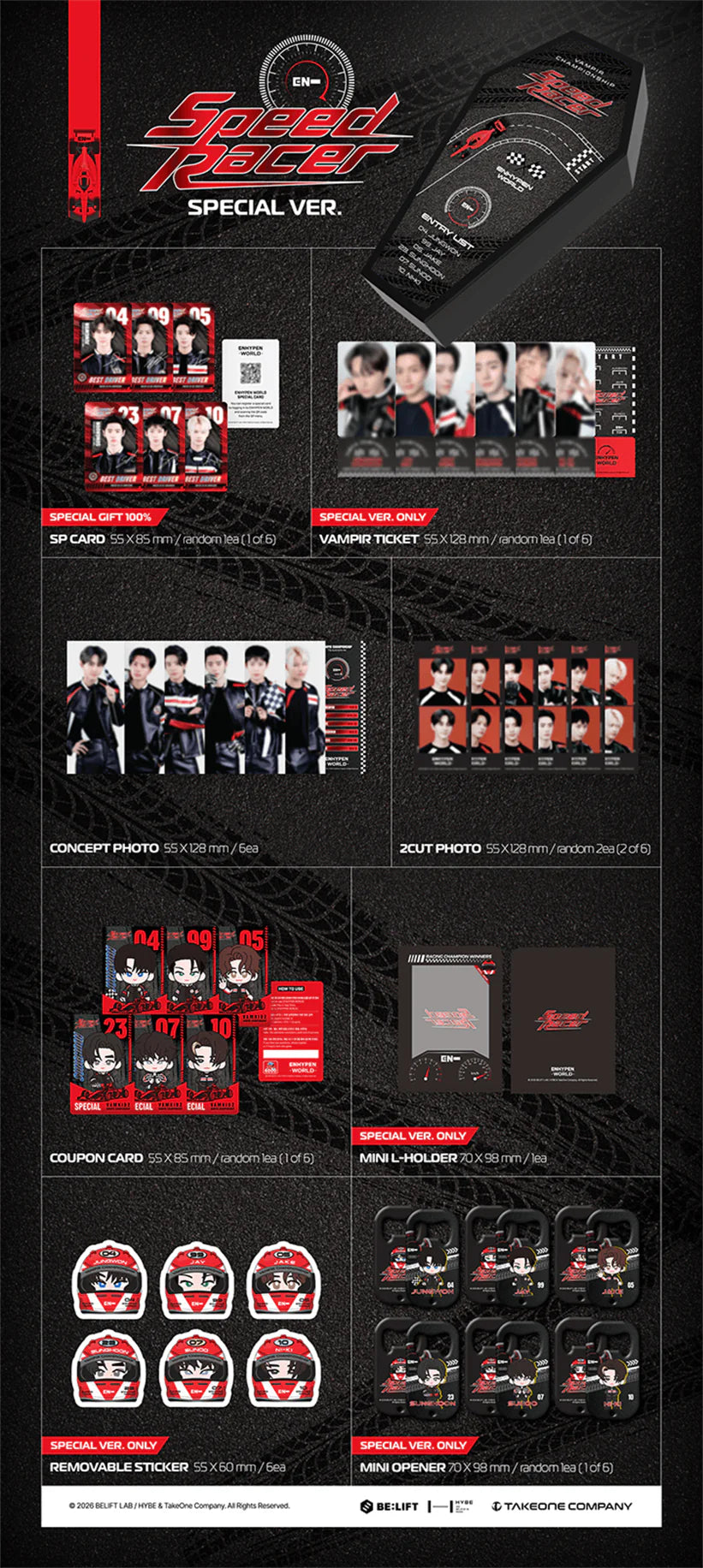 ENHYPEN - WORLD COUPON CARD COLLECTION (SPEED RACER SPECIAL VER.)