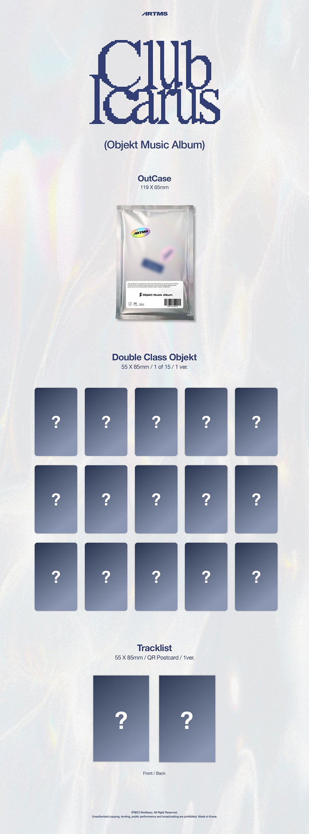 ARTMS - CLUB ICARUS (OBJEKT MUSIC ALBUM VER.) [1ST MINI ALBUM]