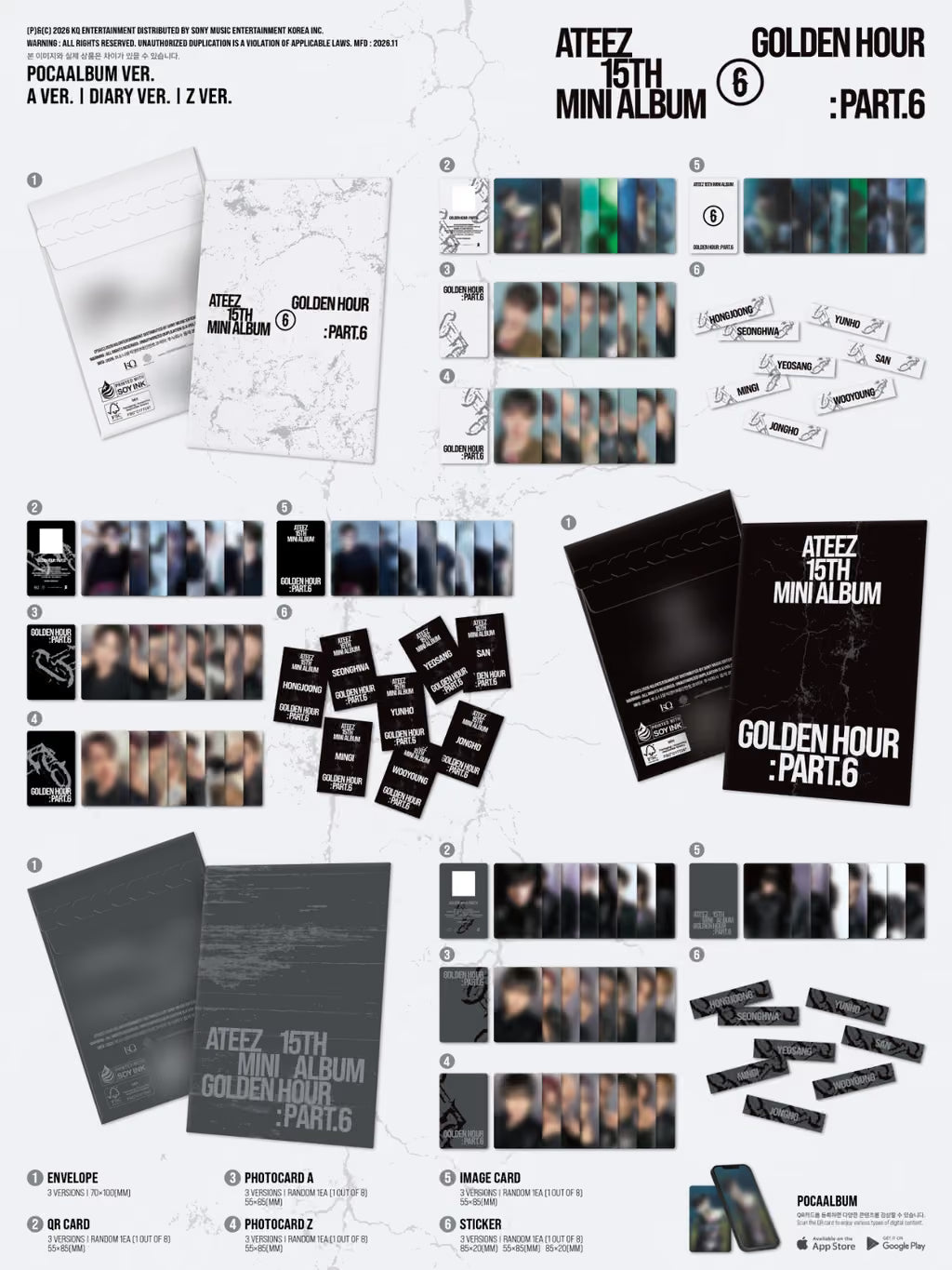 ATEEZ - [GOLDEN HOUR : Part.6] POCAALBUM + MAKESTAR POB