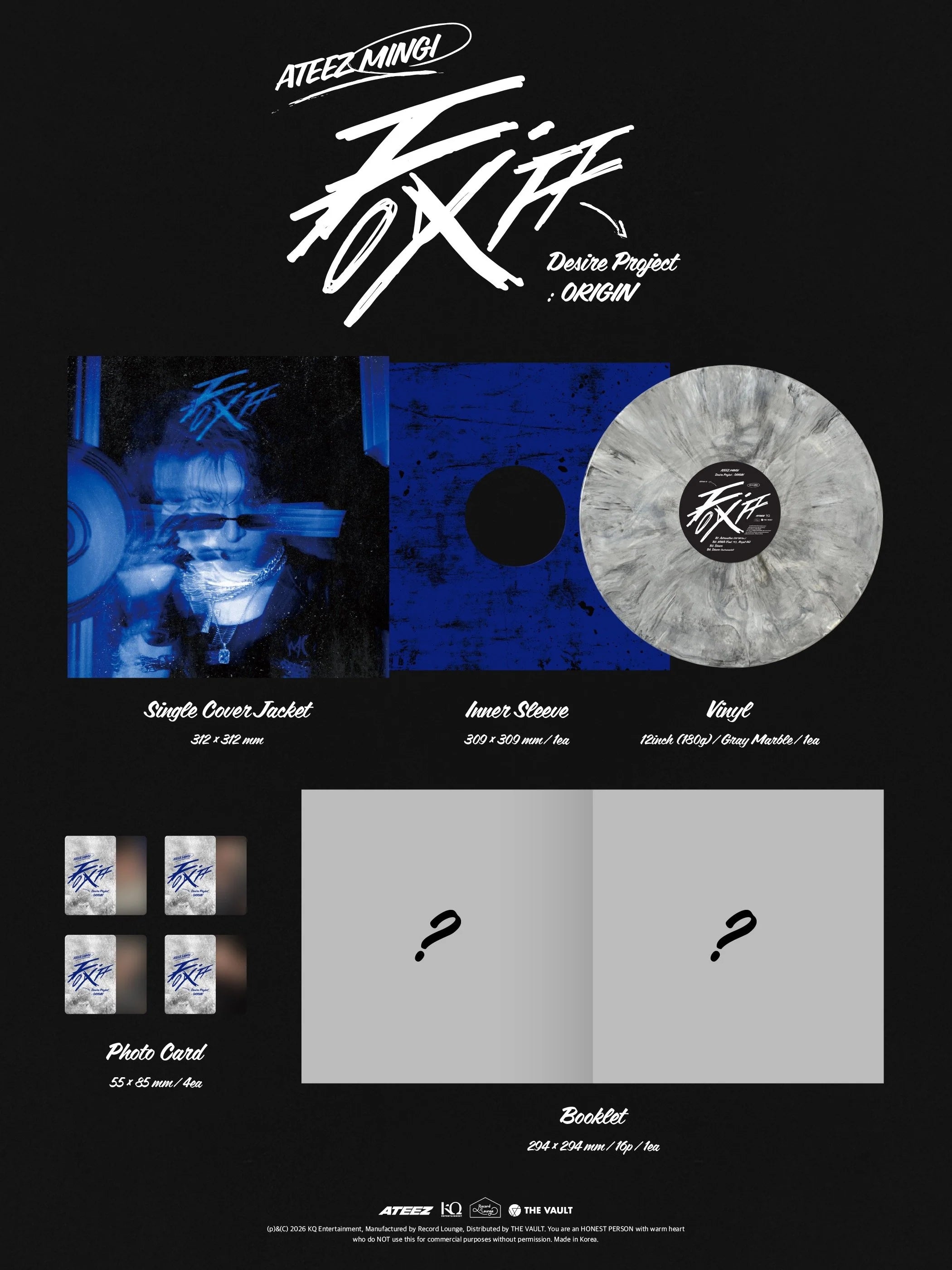 MINGI (ATEEZ) - FIX OFF DESIRE PROJECT : ORIGIN (VINYL)