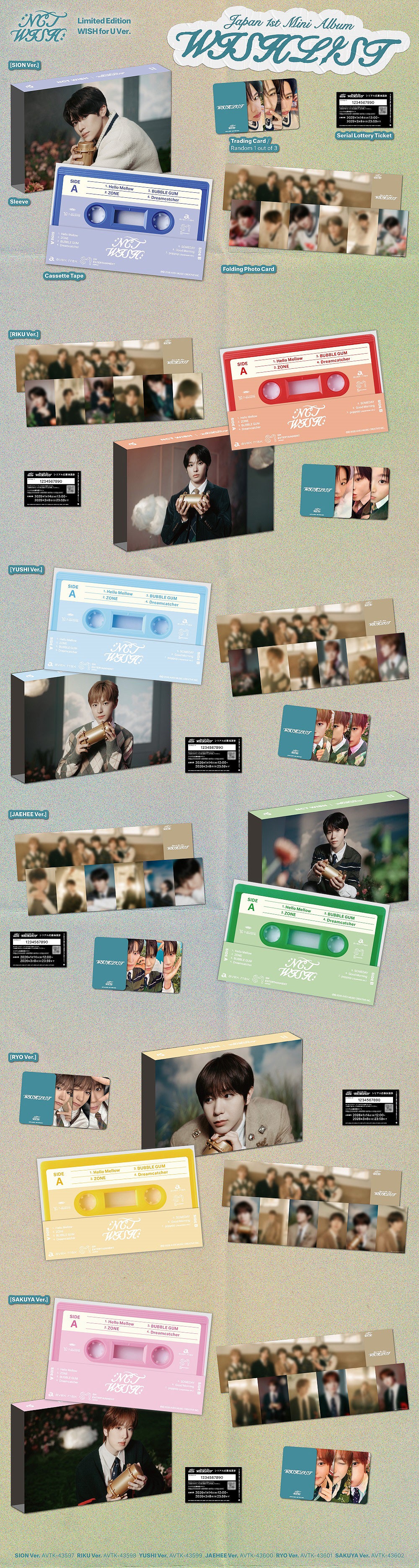 NCT WISH - [WISHLIST] WISH FOR U (CASSETTE VER.)