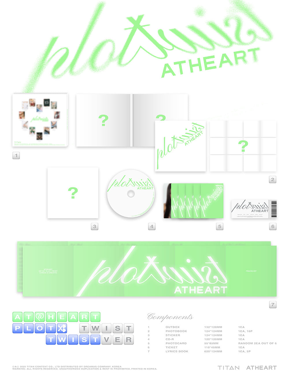 [PRE-ORDER] ATHEART - PLOT TWIST (TWIST VER.) [1ST EP ALBUM]