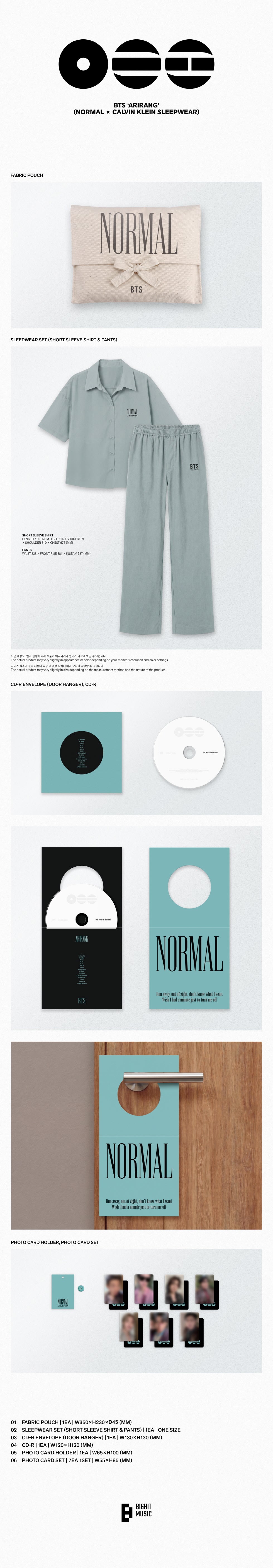 BTS - ARIRANG (NORMAL X CALVIN KLEIN SLEEPWEAR) (B1-6A23-104) - image 2 [c353509cd84b]