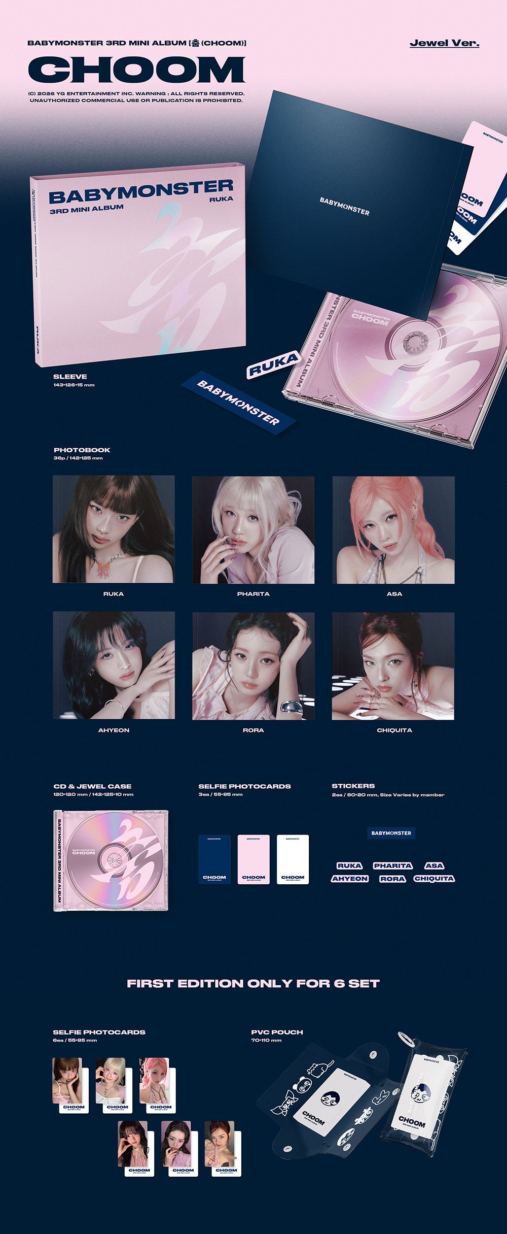 BABYMONSTER - 3RD MINI ALBUM [CHOOM] JEWEL VER.