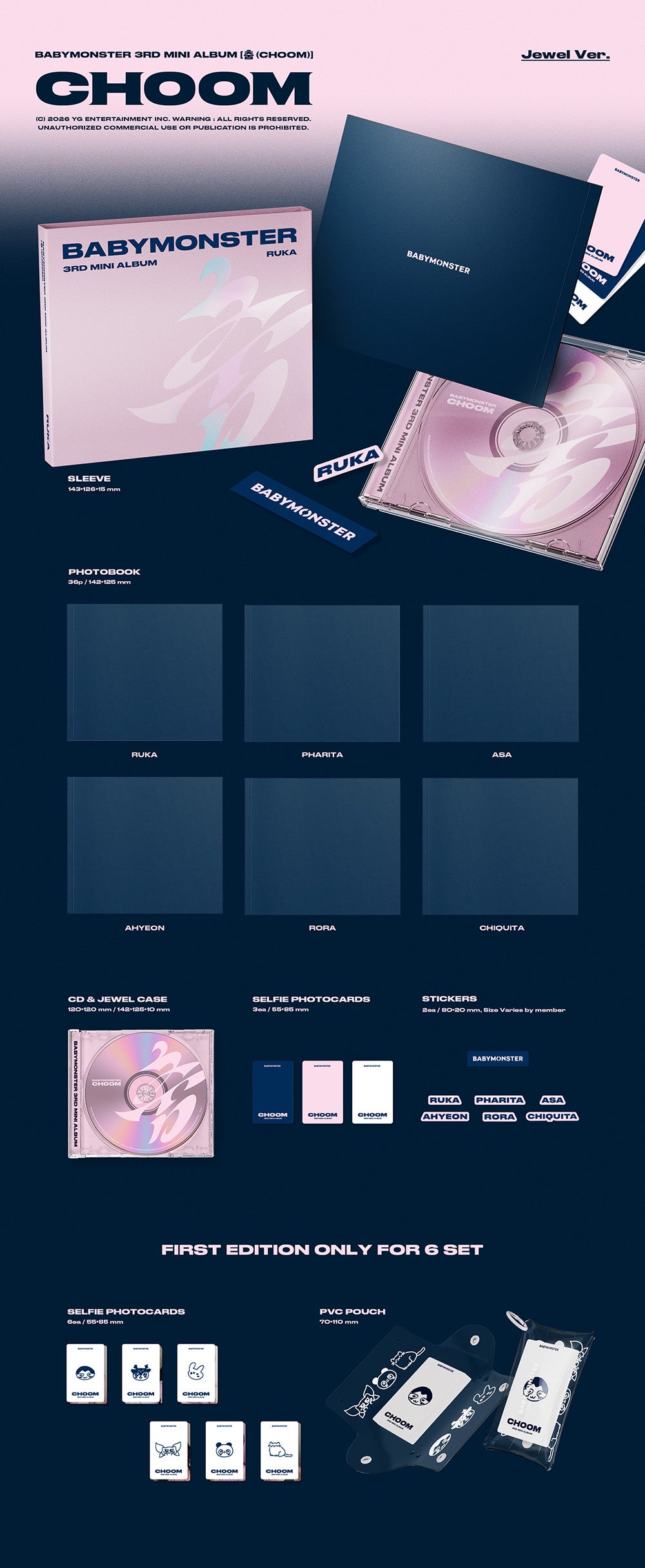 BABYMONSTER - 3RD MINI ALBUM [CHOOM] JEWEL VER.