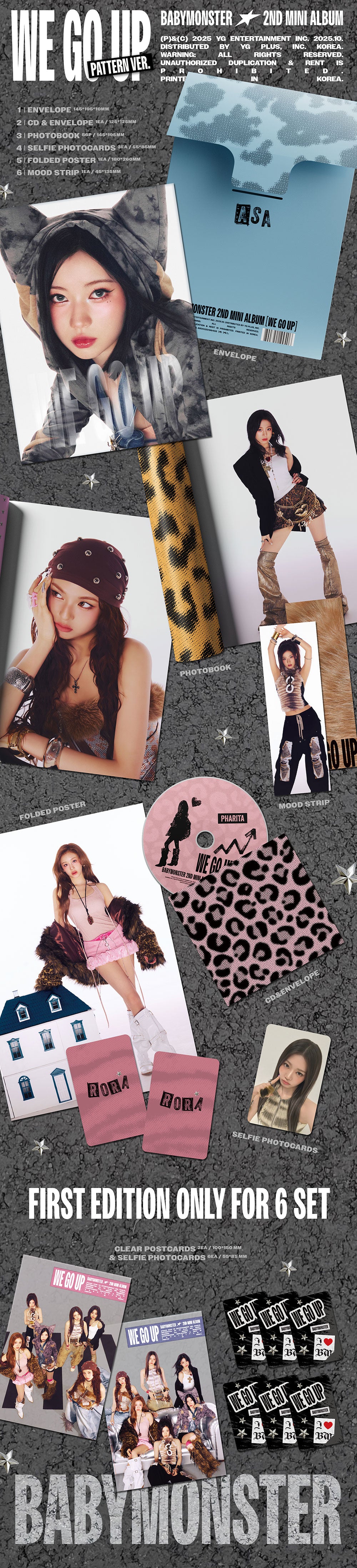 BABYMONSTER - WE GO UP (PATTERN VER.) [2ND MINI ALBUM]
