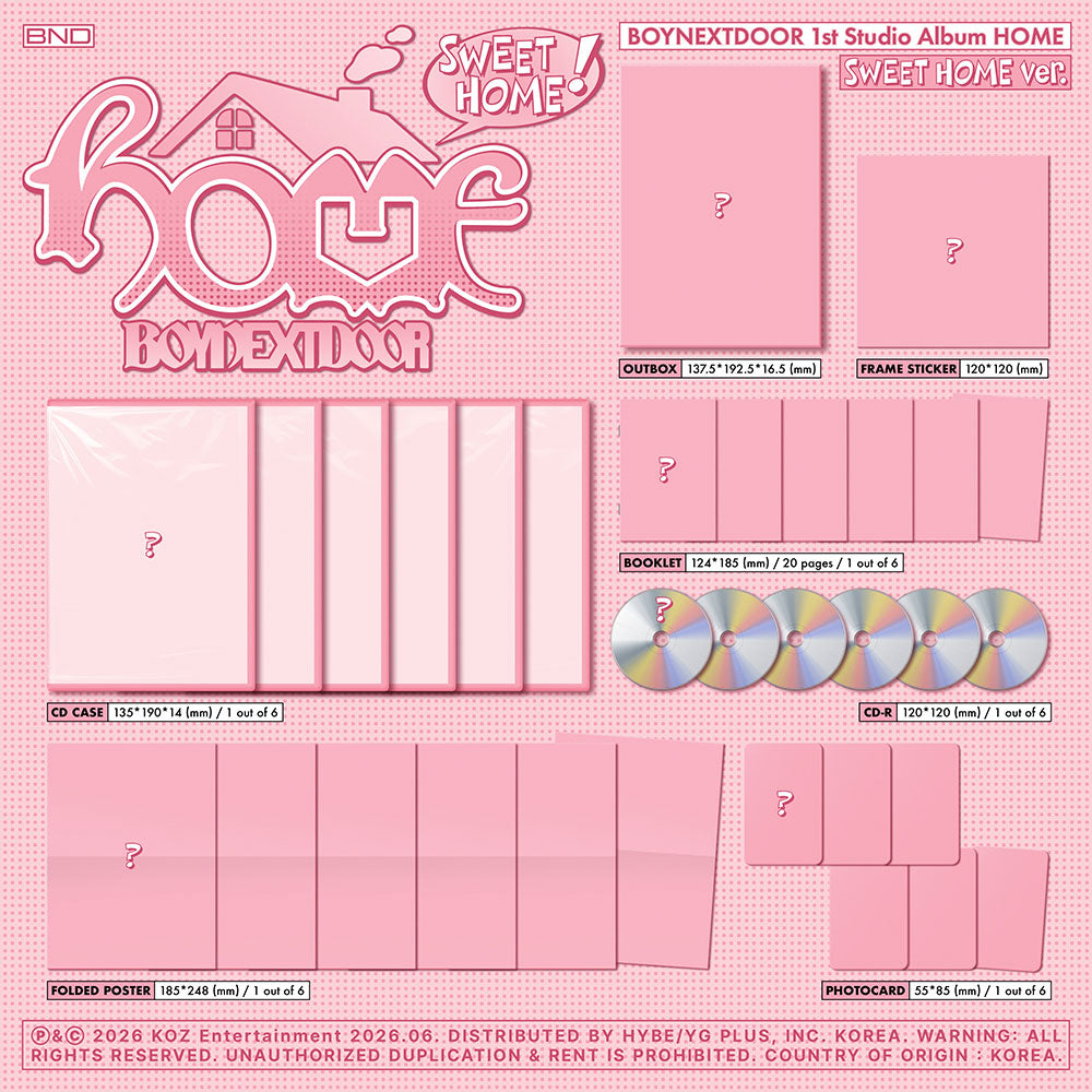 BOYNEXTDOOR - 1ST STUDIO ALBUM [HOME] (SWEET HOME VER.)