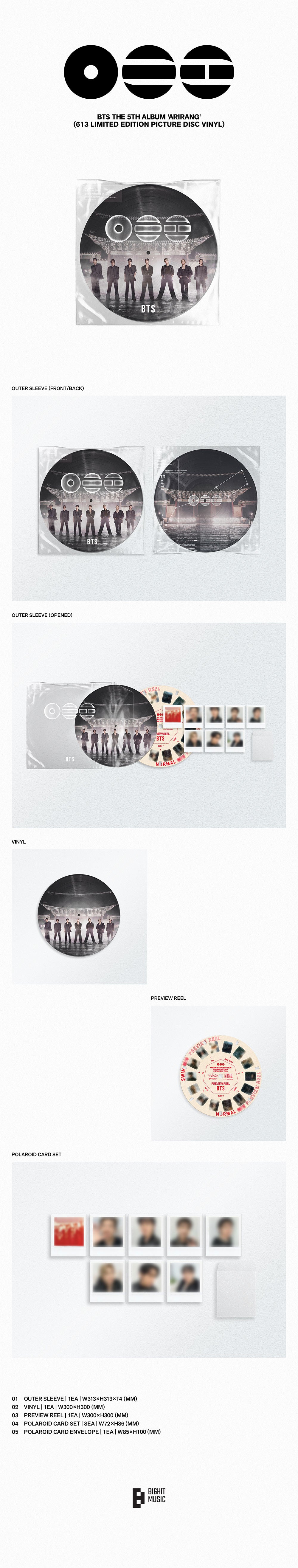 BTS - ARIRANG (613 LIMITED EDITION PICTURE DISC VINYL)