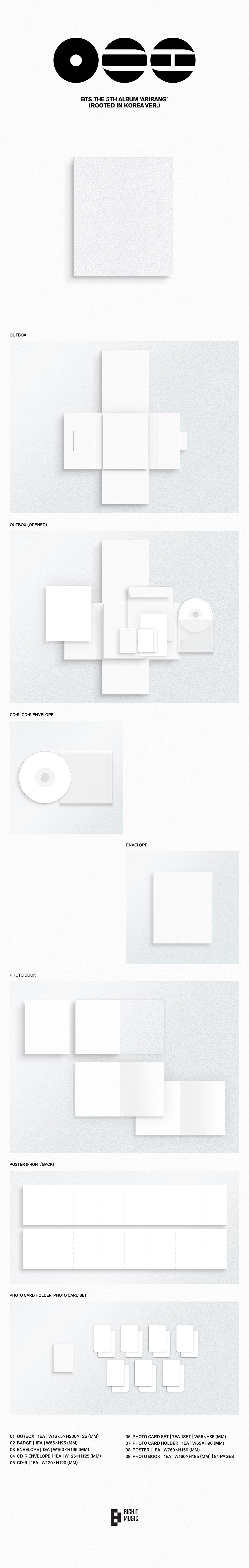 [PRE-ORDER] BTS - (Weverse shop POB)[EARLY-BIRD] 'ARIRANG' (2EA/Set)+(Living Legend Ver.)+(Weverse Albums ver.) Set