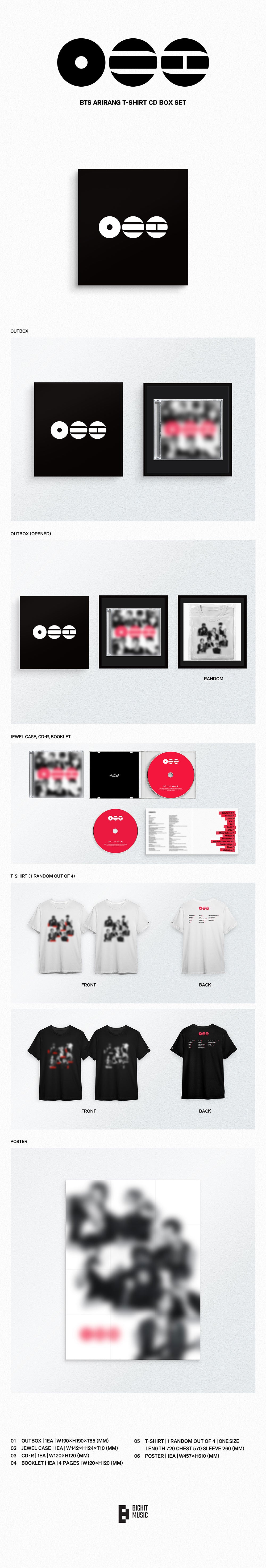 BTS - ARIRANG (T-SHIRT CD BOX SET) – TOKKI-SHOP