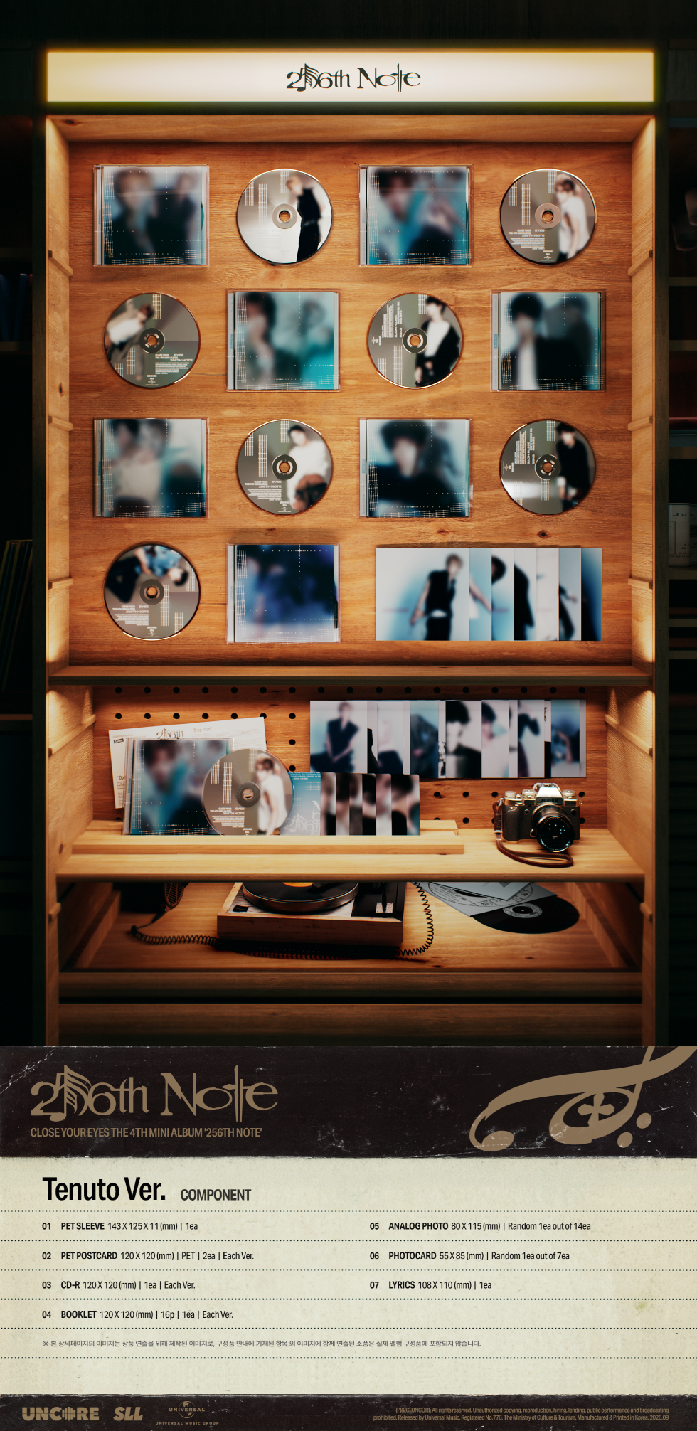 CLOSE YOUR EYES - THE 4TH MINI ALBUM [256TH NOTE] (TENUTO VER.) (C14-6930-103) - image 2 [7c7189d23393]