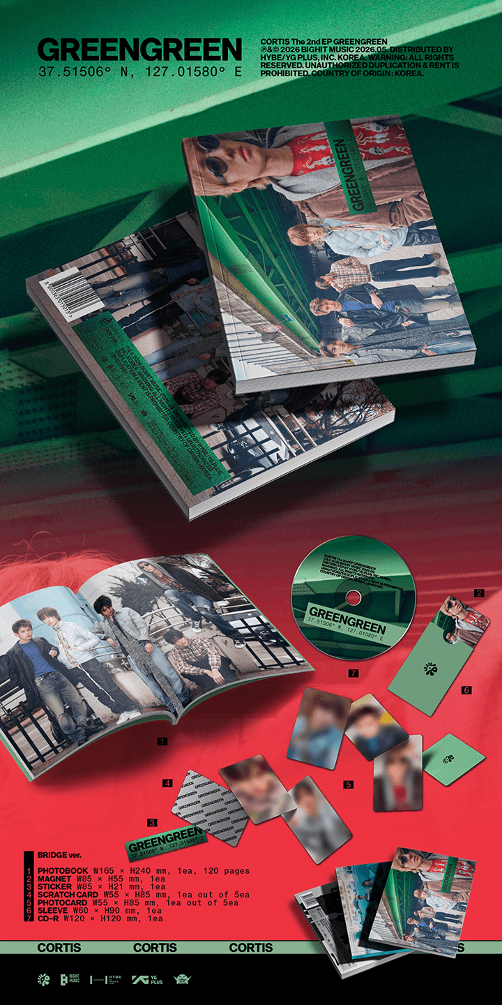 cortis - [LUCKY DRAW] The 2nd EP [GREENGREEN] (3EA/Set) + Weverse Shop POB (C15-6906-201) - image 3