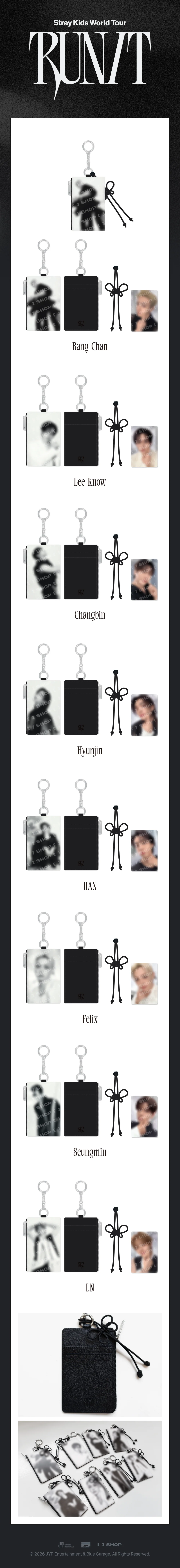 STRAY KIDS - CARD HOLDER KEYRING [WORLD TOUR 'RUN IT' MD]