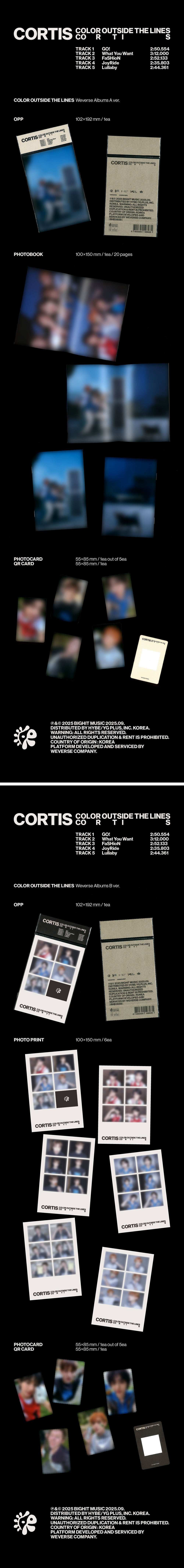 CORTIS - COLOR OUTSIDE THE LINES (WEVERSE ALBUMS VER.) [1ST EP ALBUM]