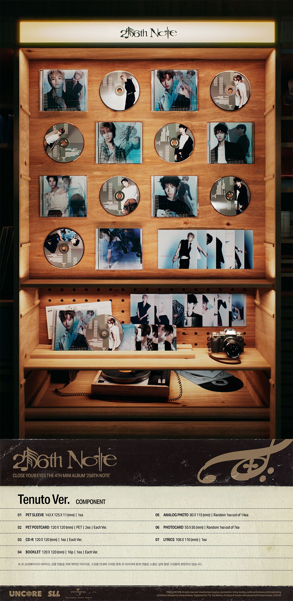 CLOSE YOUR EYES - THE 4TH MINI ALBUM [256TH NOTE] (TENUTO VER.)