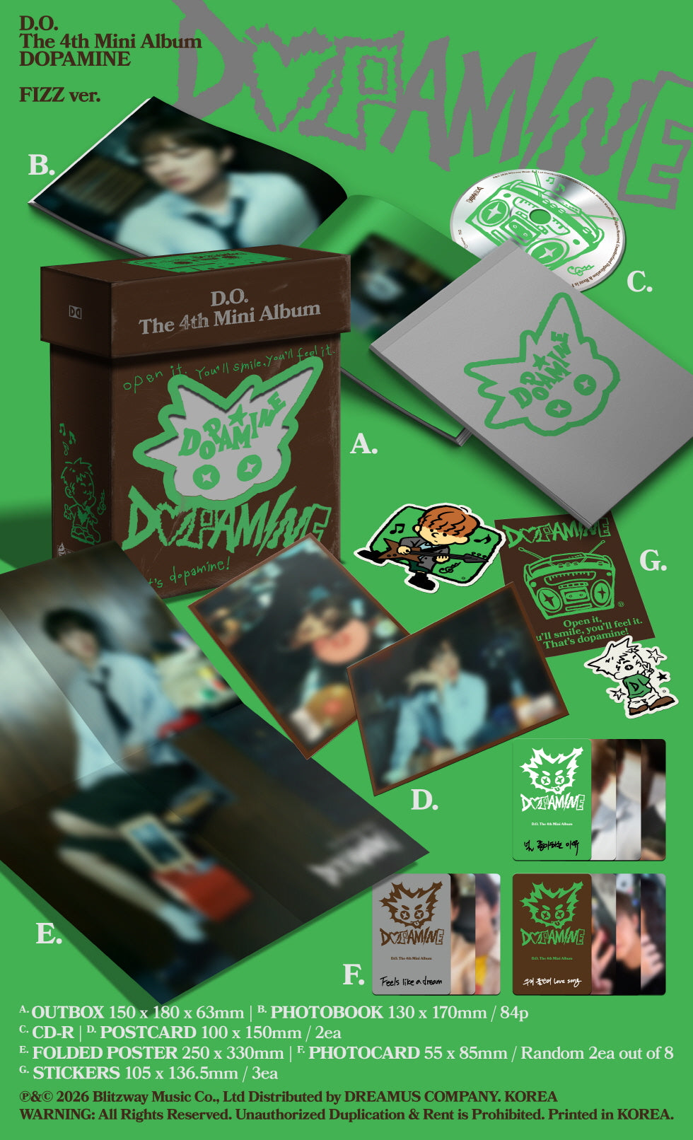 D.O. - 4TH MINI ALBUM [DOPAMINE] (D1-6908-102) - image 2 [24a2cc5d0aa1]