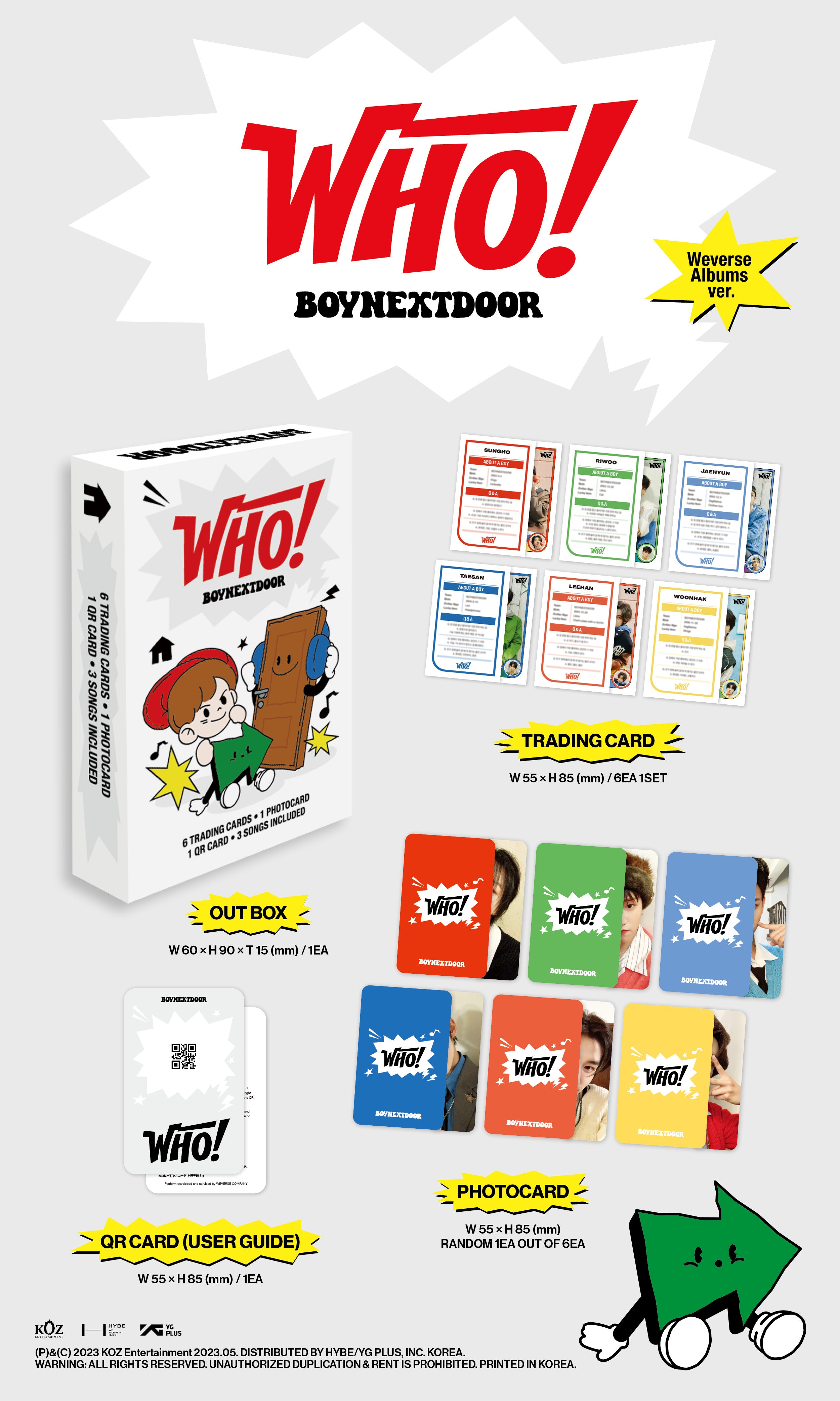 BOYNEXTDOOR - WHO! (WEVERSE ALBUMS VER.) [1ST SINGLE ALBUM]