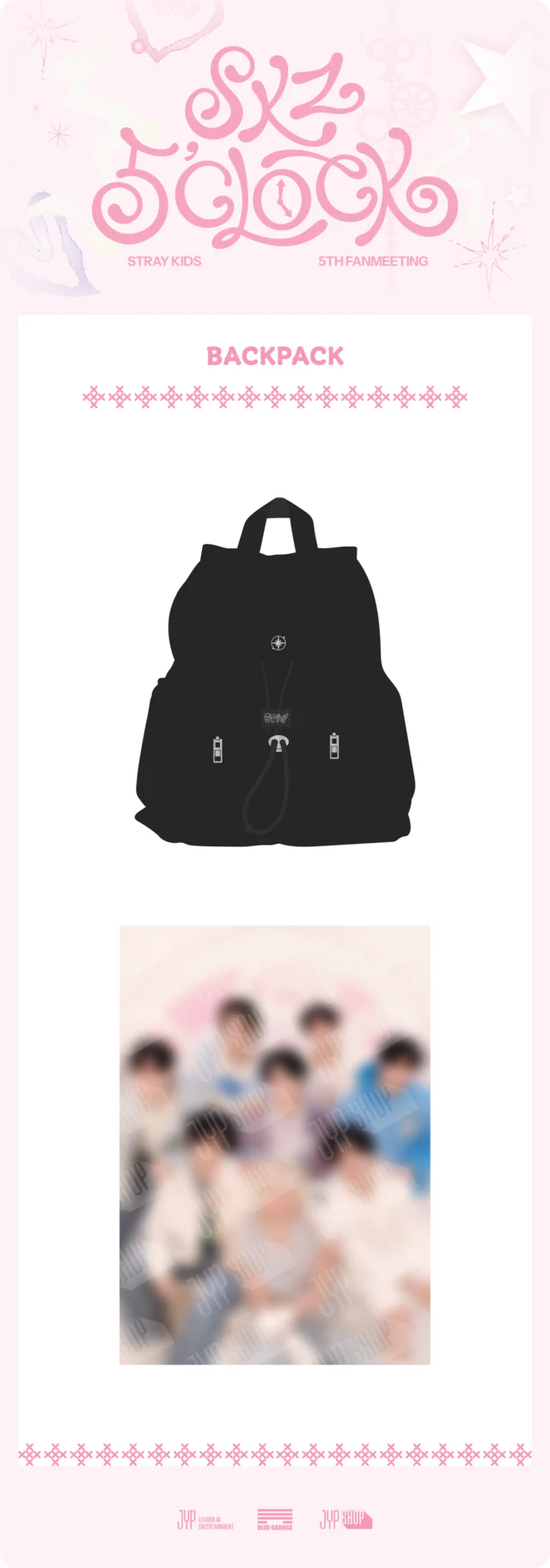 [PRE-ORDER] STRAY KIDS - SKZ 5'CLOCK 5TH FAN MEETING OFFICIAL MD BACKPACK