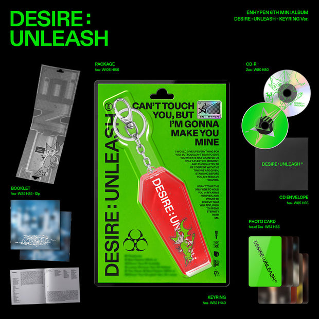 ENHYPEN - DESIRE: UNLEASH (KEYCHAIN VERSION) [6TH MINI ALBUM] – TOKKI-SHOP