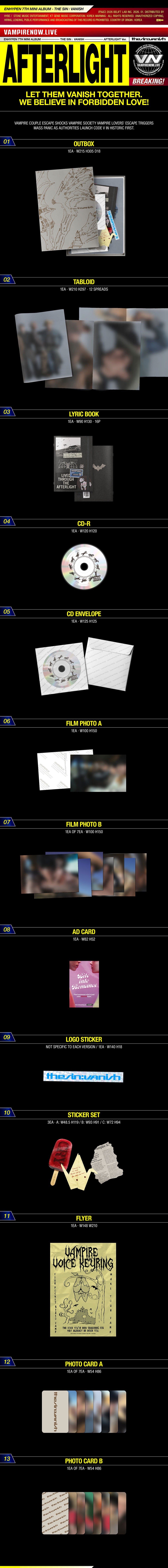 ENHYPEN - 7TH MINI ALBUM [THE SIN : VANISH] (STANDARD VER)