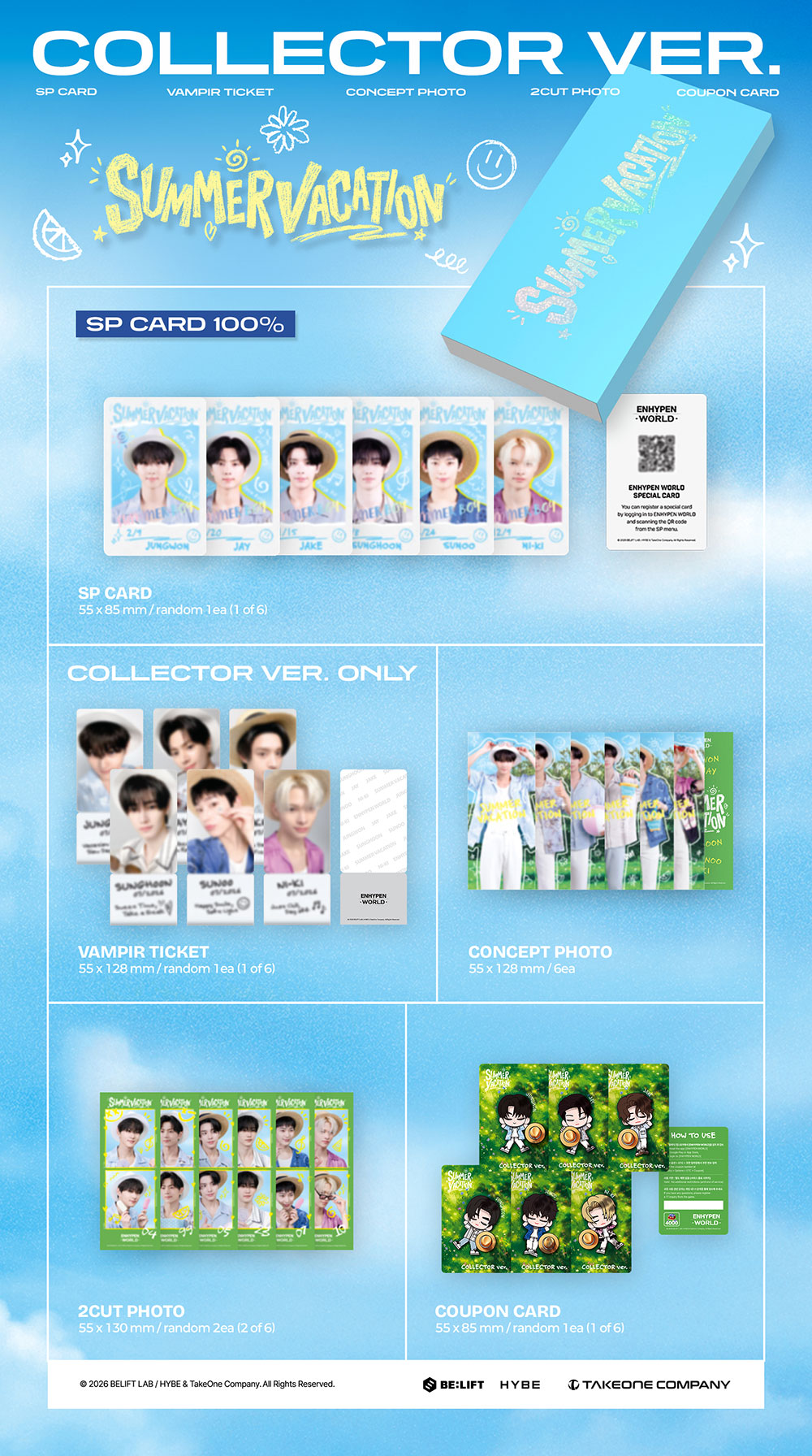 ENHYPEN - WORLD COUPON CARD COLLECTION (SUMMER VACATION COLLECTOR VER.)