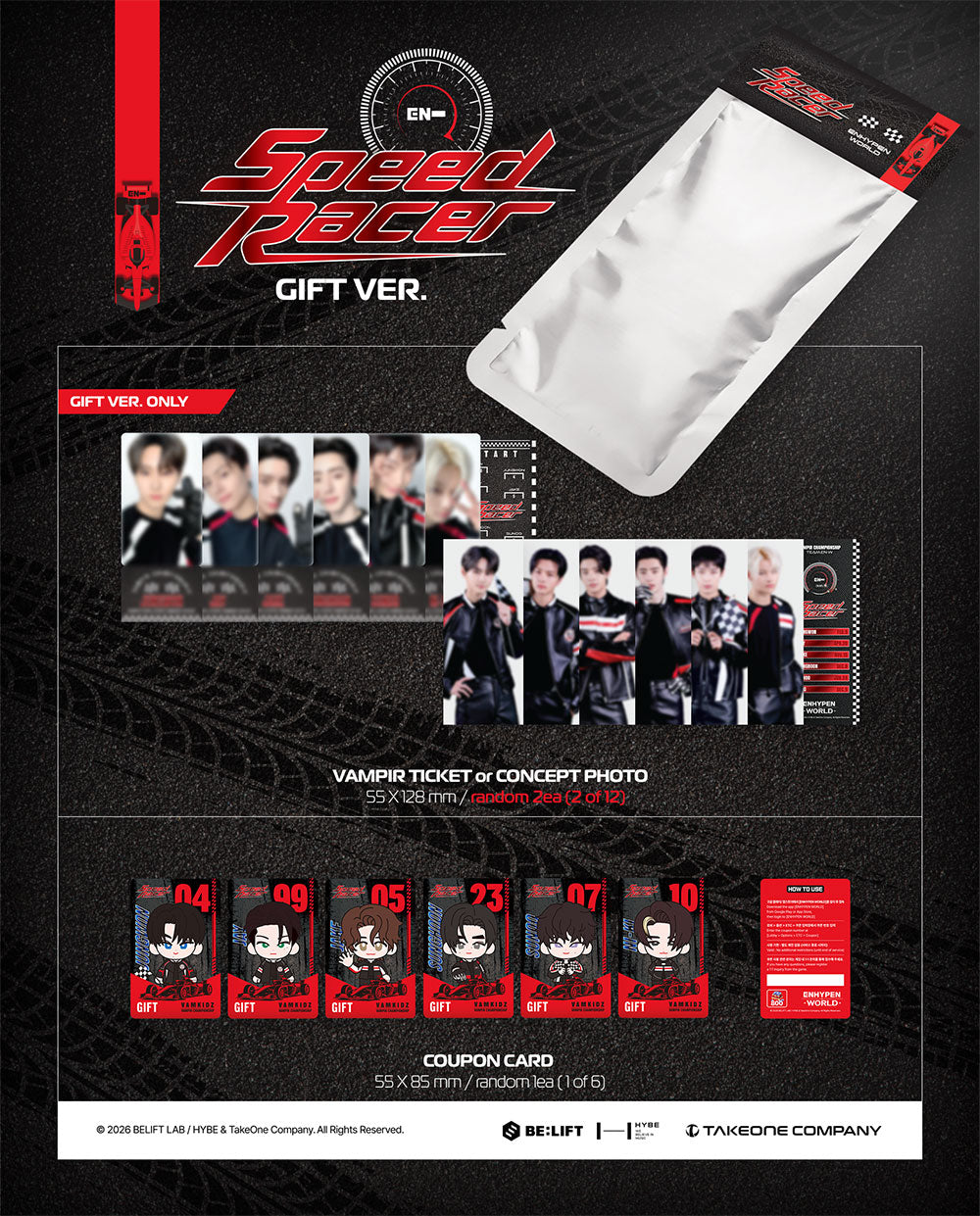 ENHYPEN - WORLD COUPON CARD COLLECTION (SPEED RACER GIFT VER.)